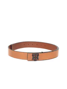 Tommy Hilfiger Men Tan Brown Leather Solid Belt