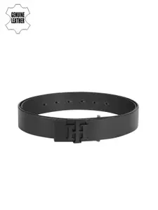 Tommy Hilfiger Men Black Genuine Leather Solid Belt