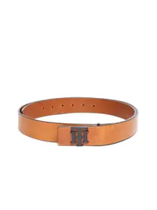 Tommy Hilfiger Men Tan Brown Solid Leather Belt