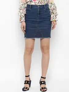 StyleStone Blue A-Line Denim Skirt