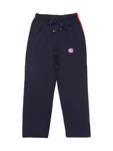 VIMAL JONNEY Boys Navy Blue Solid Track Pants