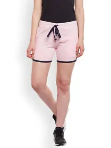 VIMAL JONNEY Women Pink Solid Slim Fit Regular Shorts