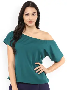 MABISH by Sonal Jain Women Teal Solid A-Line Top