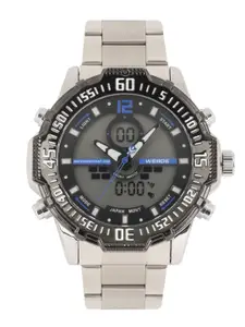 WEIDE Men Silver-Toned Analogue and Digital Watch WH6105