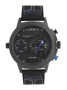 WEIDE Men Black & Blue Analogue and Digital Watch WH6405B-4C