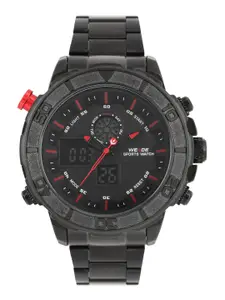 WEIDE Men Black Analogue and Digital Watch WH6108B-2C