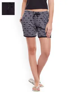 MACK JONNEY Pack Of 2 Lounge Shorts F7_BLACK_KF_BLK_02