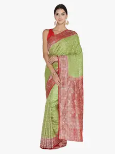 Chhabra 555 Green Art Silk Woven Design Banarasi Saree