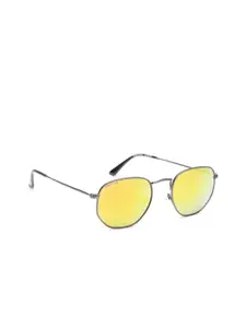 Fastrack Men Mirrored Oval Sunglasses NBM188RD1
