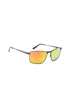 Fastrack Men Mirrored Rectangle Sunglasses NBM189RD3 NBM189RD3