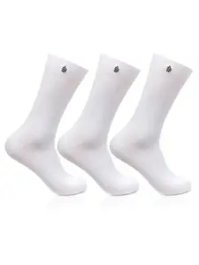 Bonjour Men Set of 3 White Above Ankle-Length Socks