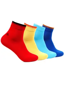 Bonjour Men Pack of 4 Multicoloured Above Ankle-Length Striped Socks