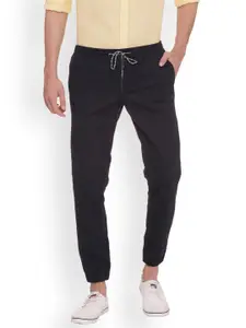 Basics Men Navy Blue Tapered Fit Solid Joggers