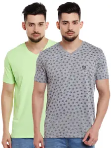 MACK JONNEY Men Pack of 2 V-Neck T-shirts