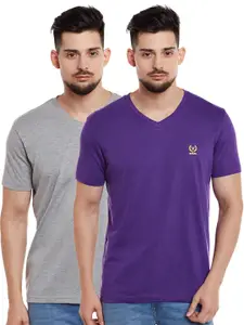 MACK JONNEY Men Pack of 2 V-Neck T-shirts