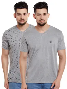 MACK JONNEY Men Pack of 2 V-Neck T-shirts