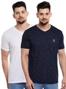 MACK JONNEY Men Pack of 2 V-Neck T-shirts
