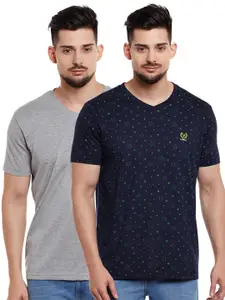 MACK JONNEY Men Pack of 2 V-Neck T-shirts