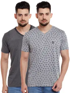MACK JONNEY Men Pack of 2 V-Neck T-shirts