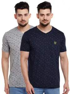 MACK JONNEY Men Pack of 2 V-Neck T-shirts