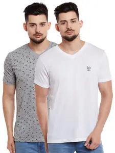 MACK JONNEY Men Pack of 2 V-Neck T-shirts