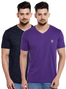 MACK JONNEY Men Pack of 2 V-Neck T-shirts