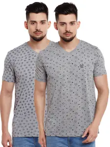 MACK JONNEY Men Pack of 2 V-Neck T-shirts