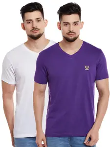 MACK JONNEY Men Pack of 2 V-Neck T-shirts