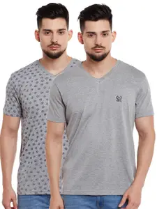 MACK JONNEY Men Pack of 2 V-Neck T-shirts