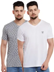 VIMAL JONNEY Men Pack of 2 V-Neck T-shirts