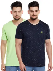 MACK JONNEY Men Pack of 2 V-Neck T-shirts