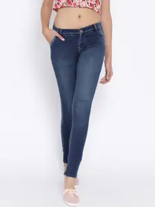 Fashion Cult Women Blue Slim Fit Mid-Rise Clean Look Jeans