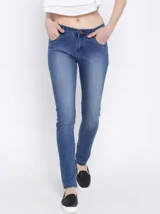 Fashion Cult Women Blue Slim Fit Mid-Rise Clean Look Jeans