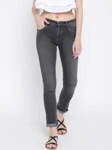 Fashion Cult Women Grey Slim Fit Mid-Rise Clean Look Jeans