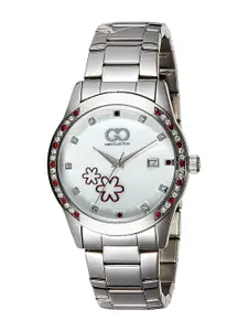 GIO COLLECTION Women Silver-Toned & White Analogue Watch