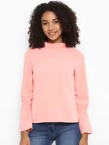 Harpa Women Pink Solid A-Line Top