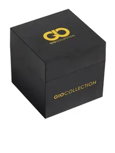 GIO COLLECTION Women Silver-Toned & Black Analogue Watch