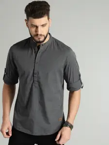 Roadster Men Charcoal Sustainable Casual Shirt