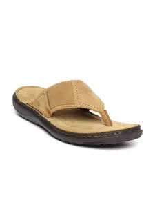 Woodland Men Camel Brown Leather Comfort Sandals