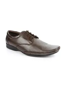 Fortune By Liberty Men Brown Leather Formal Derbys