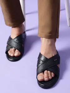 Coolers Men Black Comfort Sandals
