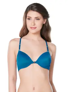 Amante Blue Solid Underwired Lightly Padded T-shirt Bra 8903129173056