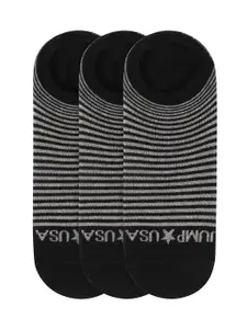 JUMP USA Men Set of 3 Striped Shoe Liners