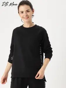 DressBerry Move Women Black Printed Sweatshirt
