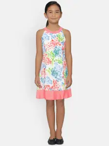 Peppermint Girls Multicoloured Printed Fit & Flare Dress