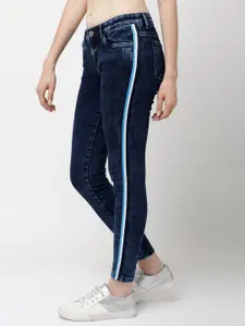 Tokyo Talkies Women Navy Blue Super Skinny Fit Mid-Rise Clean Look Jeans