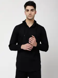 LOCOMOTIVE Men Black Slim Fit Solid Casual Shirt