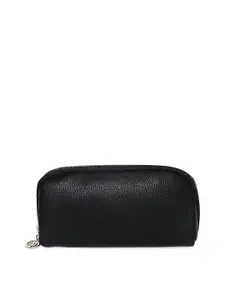 Lisa Haydon For Lino Perros Women Black Solid Zip Around Wallet