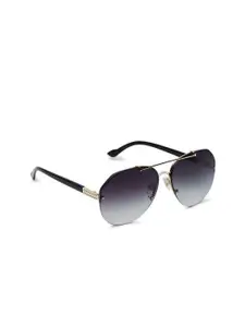 MARC LOUIS Women Grey & Gold-Toned Aviator Sunglasses