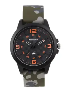 Fastrack Men Black Patterened Analogue Watch 38048PP01